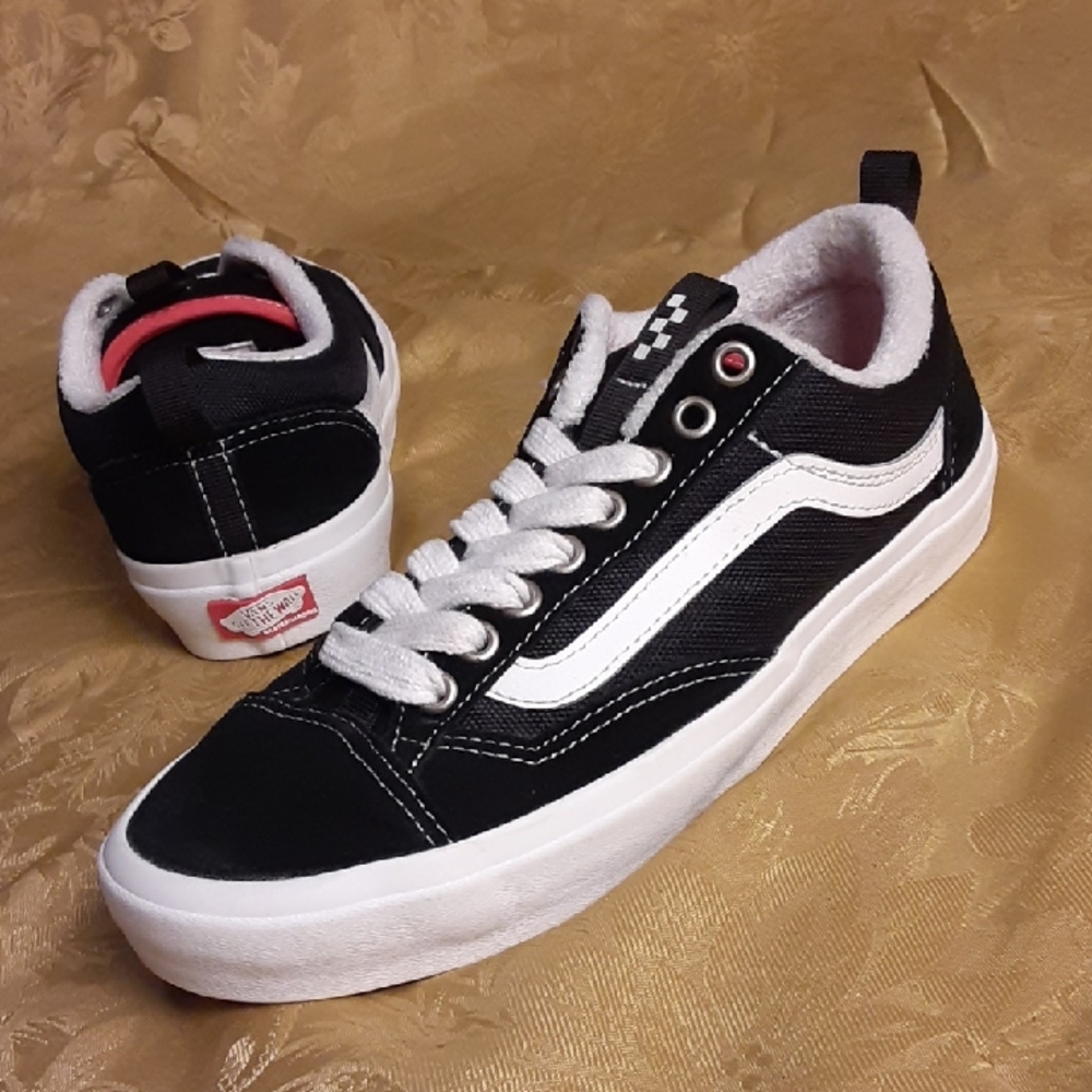 VANS Old  Skool POPCUSH Skateboarding Black and White Men's 6.5 Women's 8.0